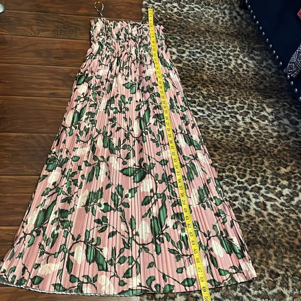 Zara Printed Pleated Multi Print Floral Contemporary Feminine Cottage Core Dress - Picture 12 of 16